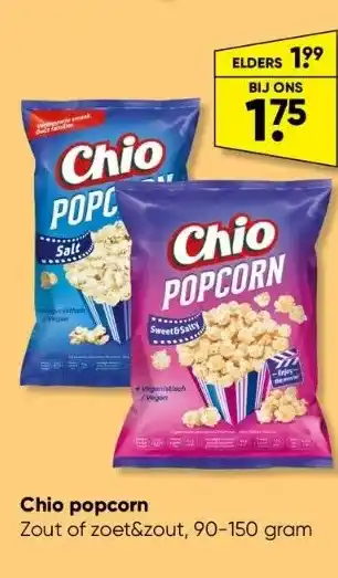 Big Bazar Chio popcorn aanbieding