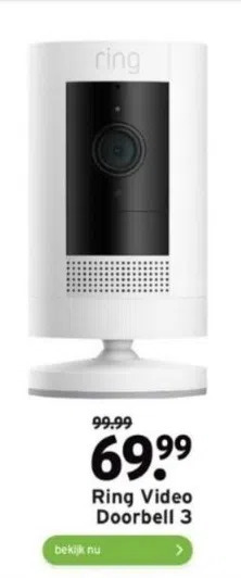 GAMMA Ring video doorbell 3 aanbieding