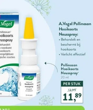 Holland & Barrett Pollinosan hooikoorts neusspray aanbieding