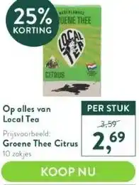 Holland & Barrett Op alles van local tea groene thee citrus aanbieding
