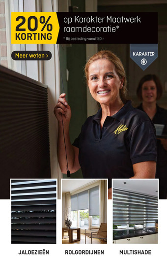 Hubo Op karakter maatwerk raamdecoratie aanbieding