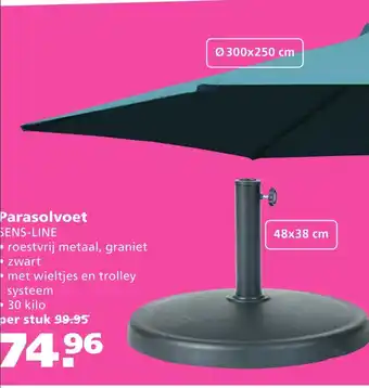 Ranzijn Parasolvoet sens-line aanbieding