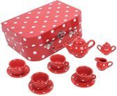 Bol.com Bigjigs - theeservies - rood met witte stippen - polka dot - porselein aanbieding