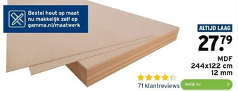 GAMMA Mdf aanbieding