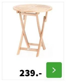 Intratuin Persoon outdoor klaptafel java d 65 h 75 cm aanbieding