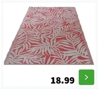 Intratuin Intratuin buitenkleed palm rood 120 x 180 cm aanbieding