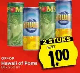 Vomar Voordeelmarkt Hawaii of poms blik 250 ml aanbieding