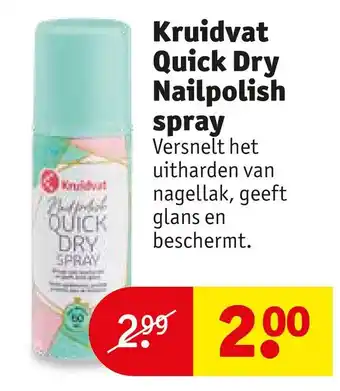Kruidvat Kruidvat quick dry nailpolish spray aanbieding