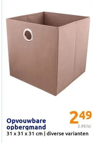 Action Opvouwbare opbergmand aanbieding