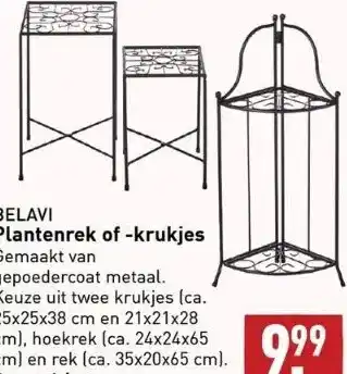 ALDI Belavi plantenrek of -krukjes gemaakt van gepoedercoat metaal. aanbieding