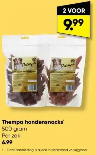 Big Bazar Thempa hondensnacks 500 gram aanbieding