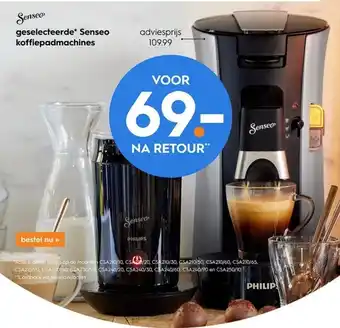 Blokker Geselecteerde* senseo koffiepadmachines aanbieding