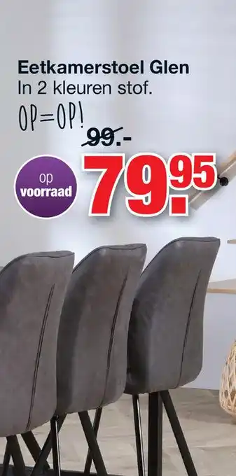 Budget Home Store Eetkamerstoel Glen aanbieding