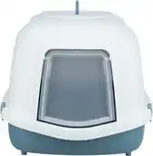 Bol.com Trixie kattenbak primo xxl top met kap blauw / wit - 71x56x47 cm aanbieding