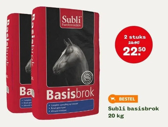 Welkoop Subli basisbrok 20 kg aanbieding