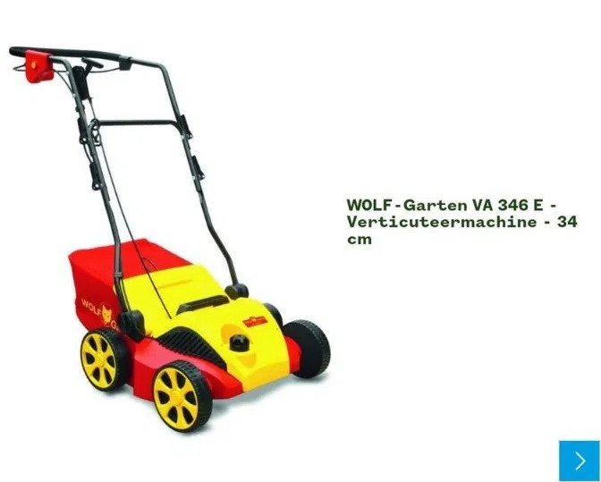 Wolfgarten va 346 e verticuteermachine 34 cm aanbieding bij Welkoop