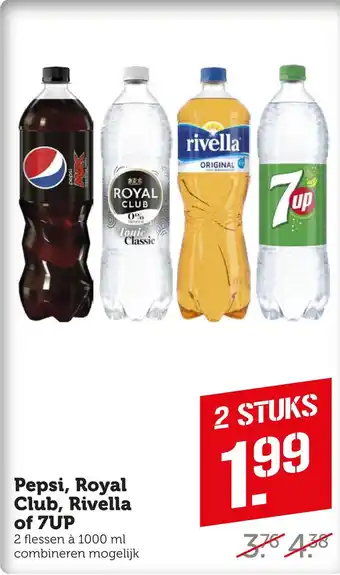 Coop Pepsi, royal club, rivella of 7up aanbieding