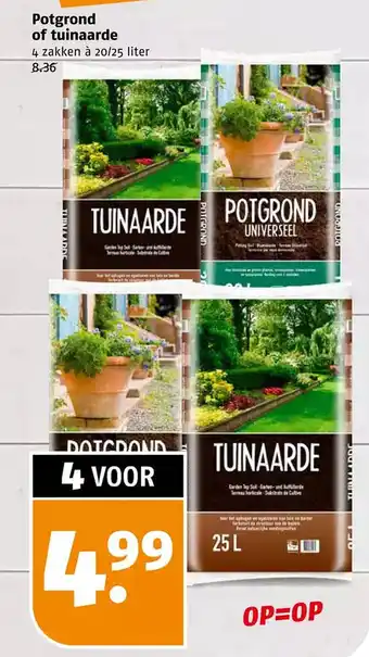 Poiesz Potgrond of tuinaarde aanbieding