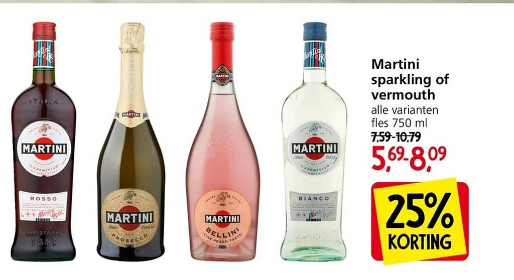 Martini sparkling of vermouth aanbieding bij Jan Linders