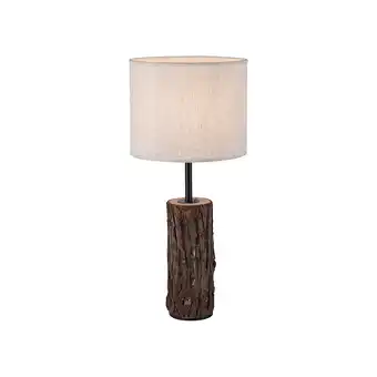 Lampenlicht.nl Landelijke tafellamp hout met witte kap - oriana aanbieding