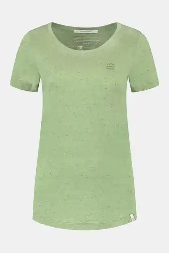 Bever Buitenmens denimcel t-shirt dames groen aanbieding