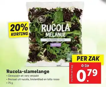 Lidl Rucola-Slamelange 20% Korting aanbieding