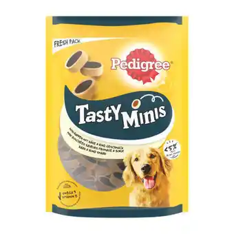 Coop Pedigree tasty minis cheesy bites met kaas en rund aanbieding