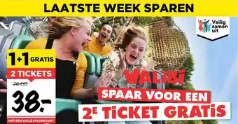 Vomar Voordeelmarkt Walibi Ticket 1+1 Gratis aanbieding