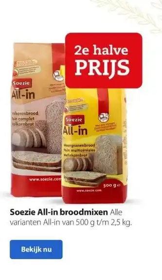 Boerenbond Soezie all-in broodmixen aanbieding