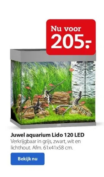 JUWEL Aquarium Lido 120 Grijs LED