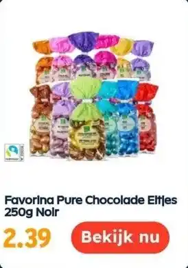 Ochama Favorina pure chocolade eitjes 250g noir aanbieding