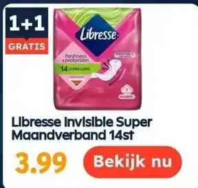 Ochama Libresse invisible super maandverband 14st aanbieding