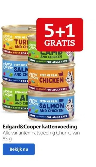 Pets Place Edgard&cooper kattenvoeding 85g aanbieding