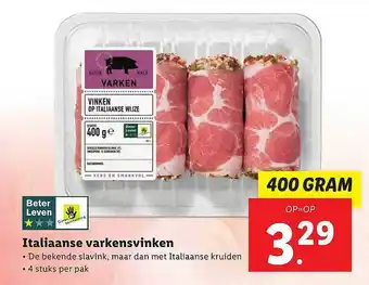 Lidl Italiaanse Varkensvinken 400 gram aanbieding