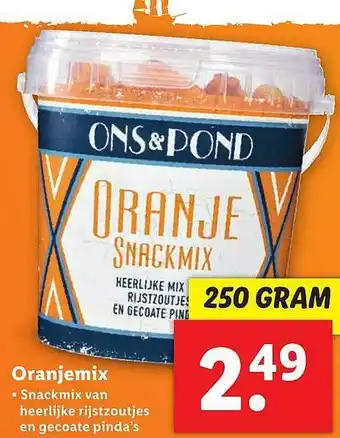 Lidl Ons & Pond Oranjemix 250gram aanbieding