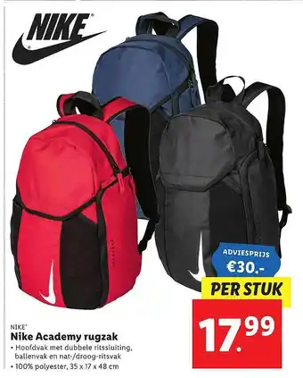 Lidl Nike® Nike Academy Rugzak aanbieding