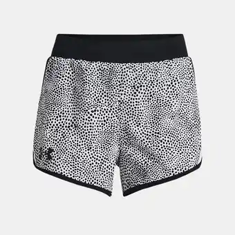 Under Armour Meisjesshorts under armour fly-by printed zwart / wit / zwart yxl aanbieding