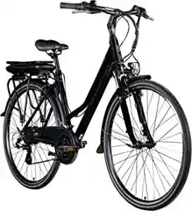 Amazon Zündapp z802 e-bike dames trekking 155 - 185 cm fiets 21 versnellingen, tot 115 km, 28 inch elektrische fiets met verlichting aanbieding