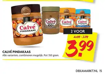 Dekamarkt Calvé Pindakaas 350 gram aanbieding