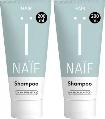 Bol.com Naïf voedende shampoo - 2 x 200ml - met natuurlijke ingrediënten aanbieding