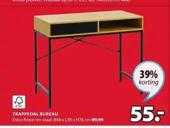 Jysk Trappedal Bureau B48xL95xH76 cm aanbieding