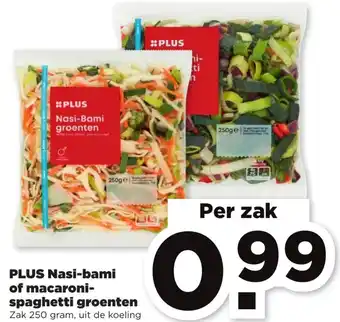 PLUS Nasi-bami of macaroni spaghetti groenten aanbieding