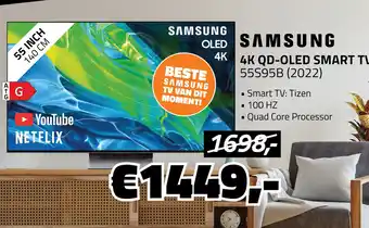 Obbink Samsung 4k qd-oled smart tv 55s95b (2022) aanbieding