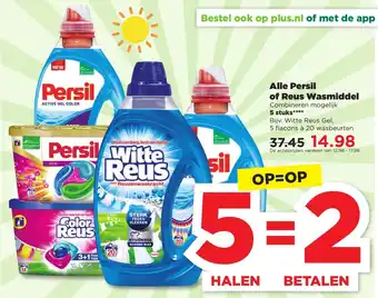 PLUS Alle persil of reus wasmiddel aanbieding