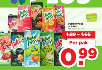 PLUS Dubbelfrisss of taksi 1,5 liter aanbieding