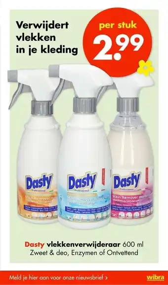 Wibra Dasty vlekkenverwijderaar 600 ml aanbieding