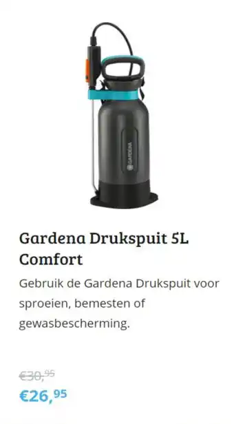 Tuinland Gardena drukspuit 5l comfort aanbieding