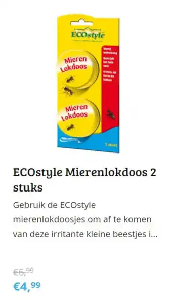 Tuinland Ecostyle mierenlokdoos 2 stuks aanbieding