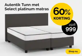 Beter Bed Autentik Tunn met Select platinum matras aanbieding