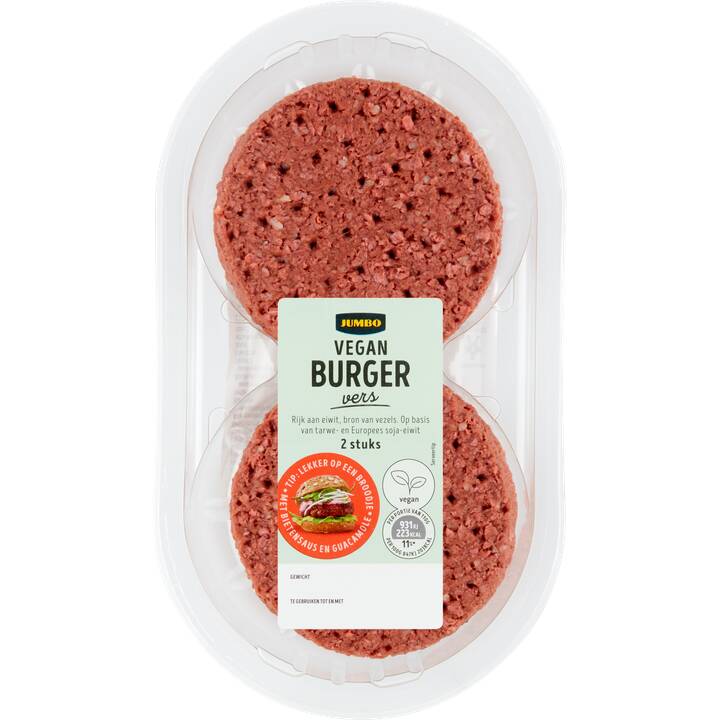 Jumbo vegan burger 2 stuk aanbieding bij Jumbo